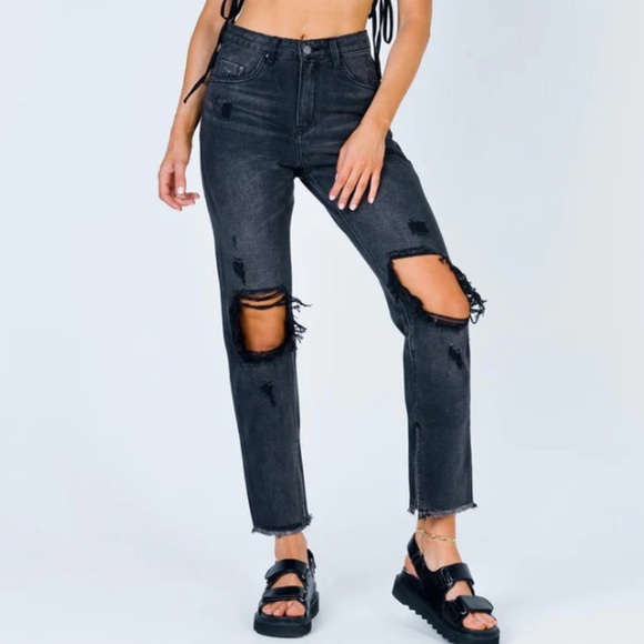 princess polly straight leg jeans - Picture 1 of 4